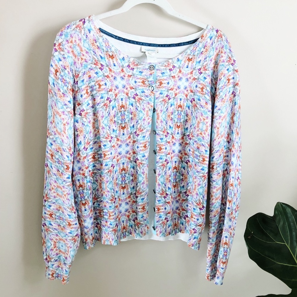 Sundance Cardigan EUC Blue Coral Medium